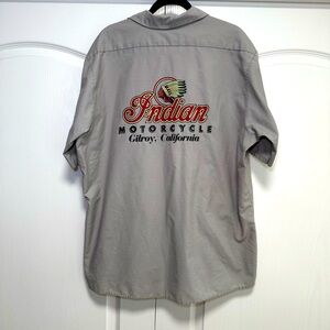 Authentic Vintage Indian Motorcycle Gilroy Factory Employee Shirt